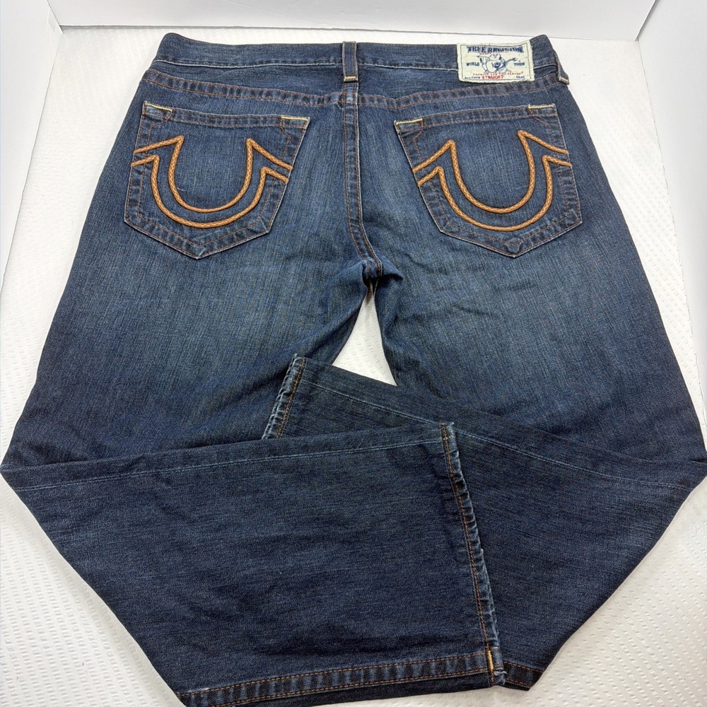 Vintage True Religion Ricky Super T Jeans Men Size 38 Thick Rope Stitch USA Made